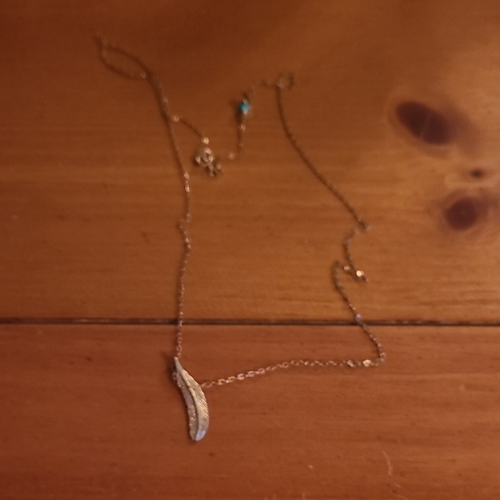 Elegant Gold Necklace with Silver Pendant